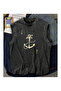 Street Style Anthracite Washed 100% Cotton Oversize Cut Tank Top