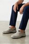 Men's Beige Genuine Nubuck Leather Full Orthopedic Sole Casual Shoes - 6