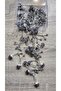 Stoned Luxury Candy Clips Stainless Stylish Design 6 Pieces Black,Silver,Indigo - 2