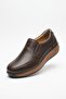 Men's Inner and Outer Genuine Leather Brown Full Orthopedic Comfortable Daily Walking Shoes - 4