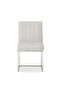 Monarch 1 + 8 Dining Set - White / Beige / Brushed Silver - 4