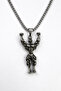 Men's Bodybuilding Figured Metal Necklace Silver Color Chain 60 cm - 3