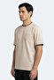 Zavier Men's Cotton Beige T-Shirt - 5