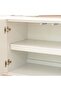 4 Doors Buffet Cabinet - White Grey / Gunmetal - 4