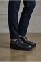 Men's Black Genuine Leather Eva Sole Comfortable Casual Shoes - 3