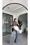 Women's Lace Garnished Crew Neck Modal Tshirt