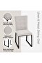 Dining Chair Set of 2 - Beige/Black - 5