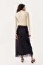 MAMA Lace-trimmed satin skirt - 4