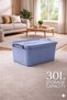 30 Liters 3 Pieces Multi-Purpose Organizer Plastic Storage Box with Locking Lid, Toy Storage Box - 4