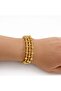 Spiral Flexible Gold Steel Bracelet - Curved Gold Bracelet - 3