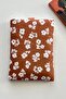 Fabric Book Cover with Pockets White Floral - 6