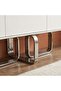 4 Doors Buffet Cabinet - White Grey / Gunmetal - 8