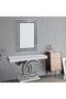 Chevron Console With Mirror - Silver - 2