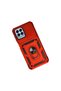 Samsung Galaxy M33 Case Silicone with Pars Lens Ring - Red - 3