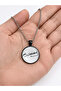 Ataturk Signature Printed Glass Capsule Necklace Black Chain Unisex - 3