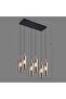 New In Delight 6-Light Glass Chandelier - Smoke Black - 70 cm - 3