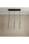 New In Delight 6-Light Glass Chandelier - Smoke Black - 70 cm