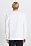 Men's Ecru Slim Fit Slim Fit Crew Neck Jacquard Stretch T-Shirt - 5