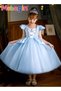 Princess Cinderella Dress Clothes with a Bow, Pretend Princess Skirt Set for Girls Kids Suit for Eve - 2