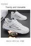 Men Stylish Sneakers, Low Top Lace up Board Shoes, Casual Versatile Shoes for Men, Comfy Sports Shoe - 3