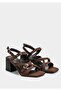 Brown Women's Heeled Sandals - 2