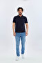 Slim Navy Blue Men's Polo Neck T-Shirt Ts1014000474