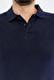 Slim Navy Blue Men's Polo Neck T-Shirt Ts1014000474 - 6