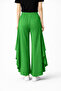 Women's Wide-Legged Trousers – High-Waisted, Elastic, Slit Detail, Loose-Fitting Summer Pants - 3