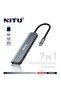 7-in-1, Multi-Port Type-C Adapter Hub to 4K HDMI, Micro SD Card Reader, USB C & USB A 3.0,