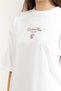Ss Oversize Ck Ny Tee Women's Crew Neck T-Shirt White - 5
