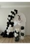 Black and White Latex Balloon Set of 20 11 Inch Beşiktaş Theme Party Decoration Balloon - 2