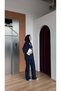 Women's Stone Detail Sports Jacket Top and Bottom Set - 4
