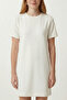 Accessory Detailed Modal Dress Lnt0031 Ecru - 6
