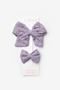 Lilac Fisto Bow Mother Daughter Buckle Set