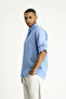 Long Sleeve Regular Fit Patterned Linen Shirt - 3