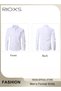 Men's French Cuff Dress Shirt, Slim Fit Formal Business Button Down Shirt For Men, Long Sleeve Dress - 7