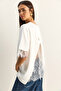 Women's White Back Detailed Lace Garnished T-Shirt 1073 60286023 - 3