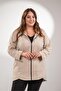 Women's Plus Size Hooded Linen Cap Beige - 7