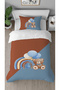 Teddy Bear Rainbow Patterned Digital Printed Specially Designed Single Stylish Duvet Cover Set Without Sheets