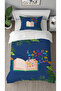 Alphabet Leaf Patterned Digital Printed Special Design Stylish Single Duvet Cover Set Without Sheets