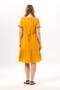 Short Sleeve Wishing Voile V-Neck Summer Embroidered Casual Short Dress Mustard Hrd - 2