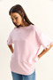 Women's Pink Back Detailed Lace Garnished T-Shirt 1073 60286023 - 6