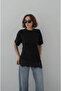 Women's Asymmetric Lace Detail Bluz Black - 3