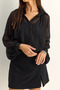 Women's Black Glitter Detailed Bat Sleeve Chiffon Shirt 7622 60286145 - 6