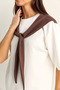 Women's White Coffee Shawl Detailed Oversize Basic T-Shirt 1094 60286118 - 6