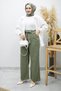 Tied Detail Pocketed Trousers Tsd260166 Khaki - 5