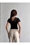 Shoulder and Collar Lace Blouse Black - 5