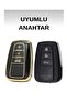 Toyota Ch-R Corolla Rav4 Land Cruiser Camry 3 Button Nano Key Case Cover Black Gold - 2