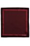 Hand Made 6 cm Slim Mini Patterned Burgundy Black Color Thin Tie with Handkerchief - 6
