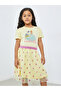 Girls Yellow Cinderella Print Dress - 2